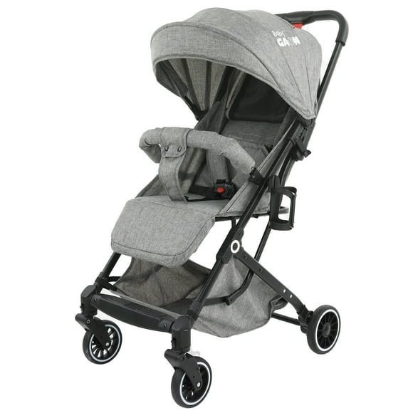 carriola de bastón para bebé portátil plegable reclinable gris gaon baby gnbsr02