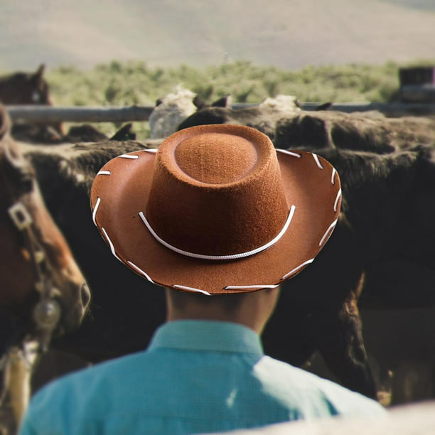 Sombrero de vaquero de estilo occidental para niño, sombrero de de Panamá  de , sombrero de moda con hebilla de cordón, Colco Sombrero de vaquero