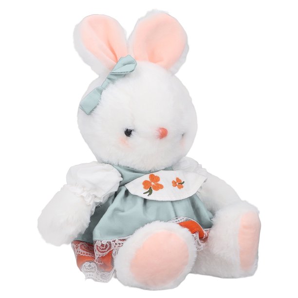 Peluche de conejo blanco, peluche de conejo de 12 pulgadas, conejo de  peluche súper esponjoso con orejas largas, lindo conejito de peluche regalo  para