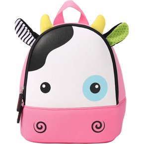 Mochila para niños Diseño animal Mochila escolar para niños liviana para niños en edad preescolar Niñas (s, vaca). Afortunado Sencillez