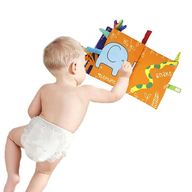 Bebe Juguetes Libro Interactivo Bebes 0 3 6 12 Meses, Libro de Tela Blandos  para Bebe Recien Nacido Niños, Animales Libro Sensorial Suave de  Actividades Juguetes Aprendizaje y Educativo para Bebes : : Bebé
