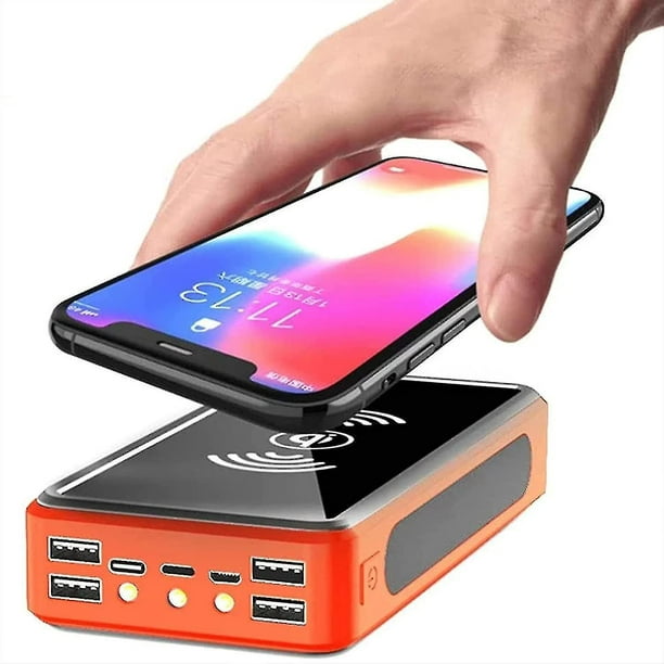 batería externa 50000 mah inalámbrica iPhone y Android