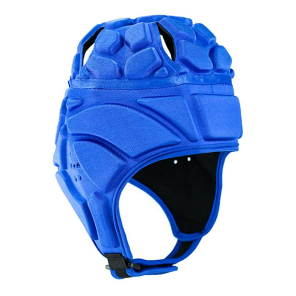 Casco de rugby ligero Sombrero acolchado ajustable Casco de protección  suave Azul colorido kusrkot Protector de casco de rugby