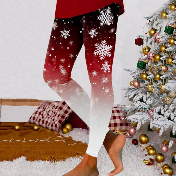 Gibobby Leggins termicos mujer Leggings deportivos estampados navideños de  moda informal para mujer Gibobby