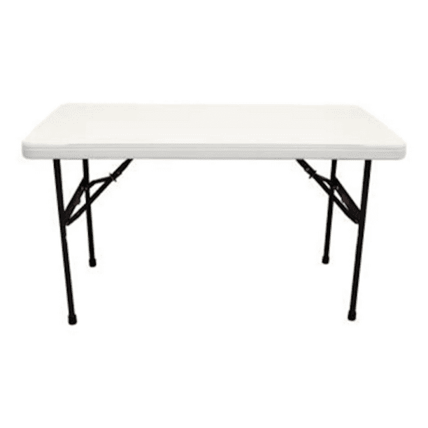  Mesa plegable de plástico blanco granito resistente de 5 pies, mesas  portátiles plegables de 5 pies para fiestas, mesa de banquete de 5 pies,  mesa rectangular de 5 pies, mesa plegable