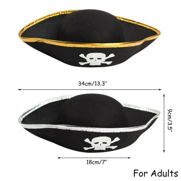 Sombrero disfraz con diseño de pirata con máscara de ojo, Moda de Mujer