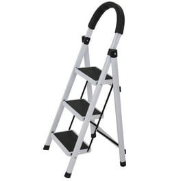 Escalera de tijera de aleación de aluminio, taburetes plegables, pedal  ancho portátil plegable, taburete de 3 escalones para , escaleras kusrkot  Escalera plegable