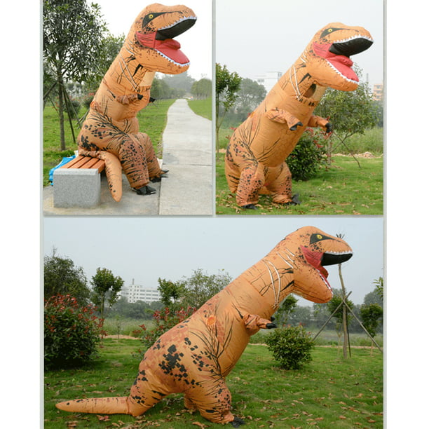 COMIN Disfraz inflable de dinosaurio para niños, disfraz de dinosaurio  inflable Trex rojo divertido para fiesta de Halloween