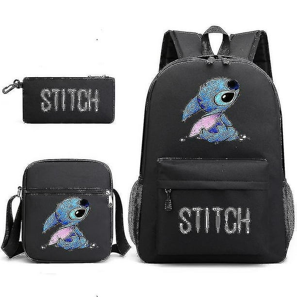 Mochila Lilo Stitch, conjunto de tres piezas, bolso escolar para niños,  regalo para niño y niña