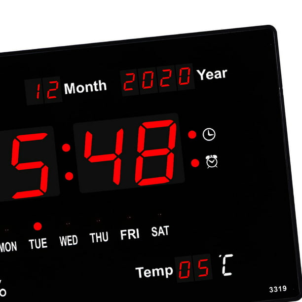 Reloj digital de pared con pantalla led blanco, reloj de pared, reloj con  pantalla led, reloj de pared oficina