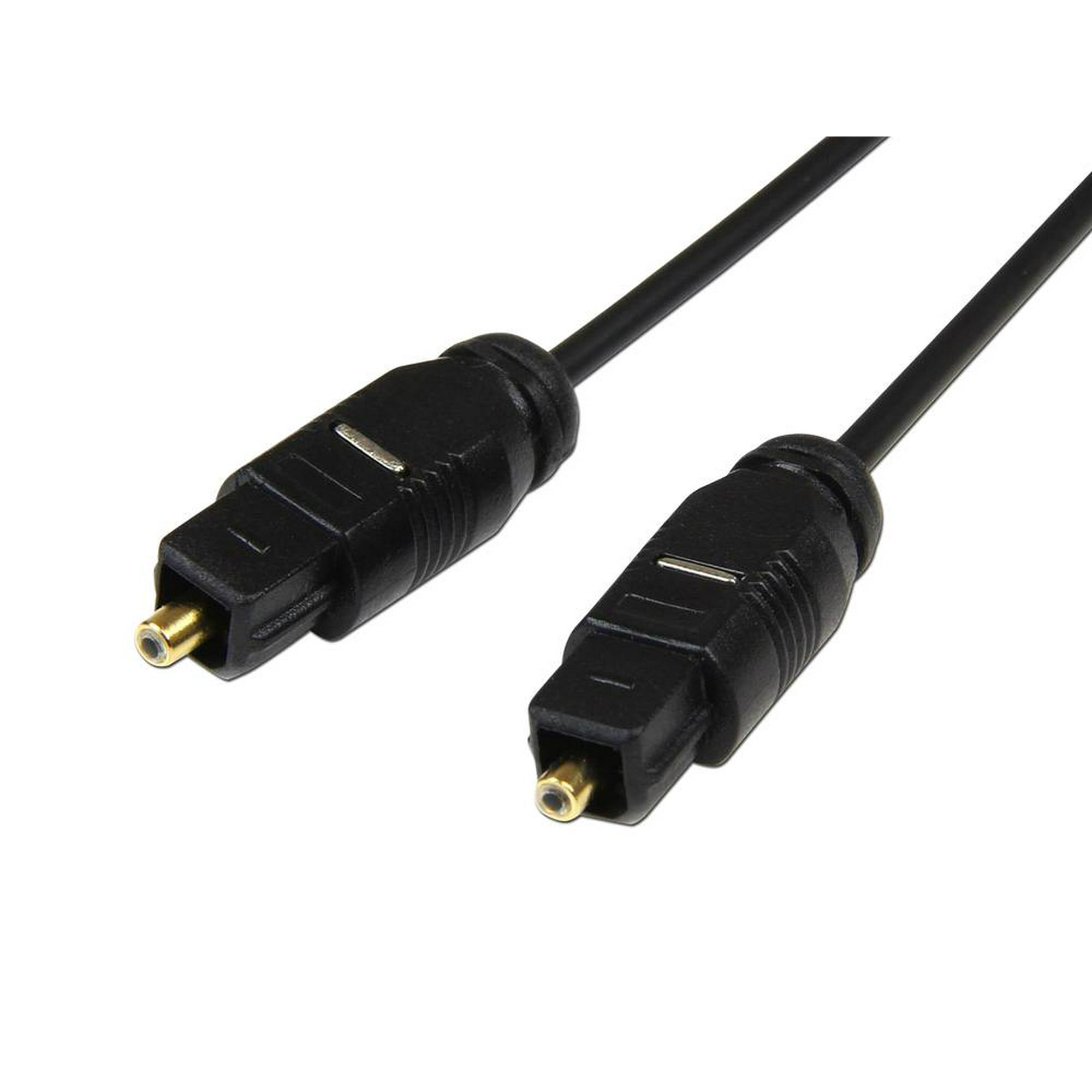 Cable de audio óptico digital, 1 en 2 salidas de doble puerto adaptador de  divisor de audio óptico digital Cable de audio Fibra óptica digital (negro)