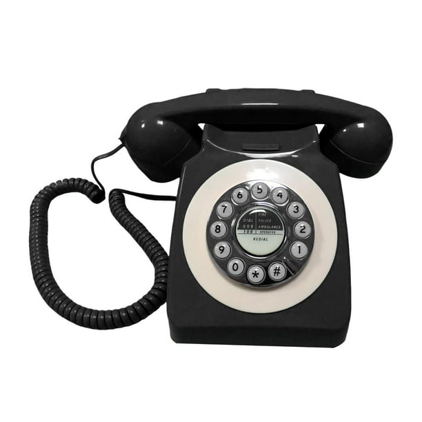 Telefono Fijo inalámbrico SPC Retro Deluxe Negro, Teléfonos y Fax, Archivo de Merkandi