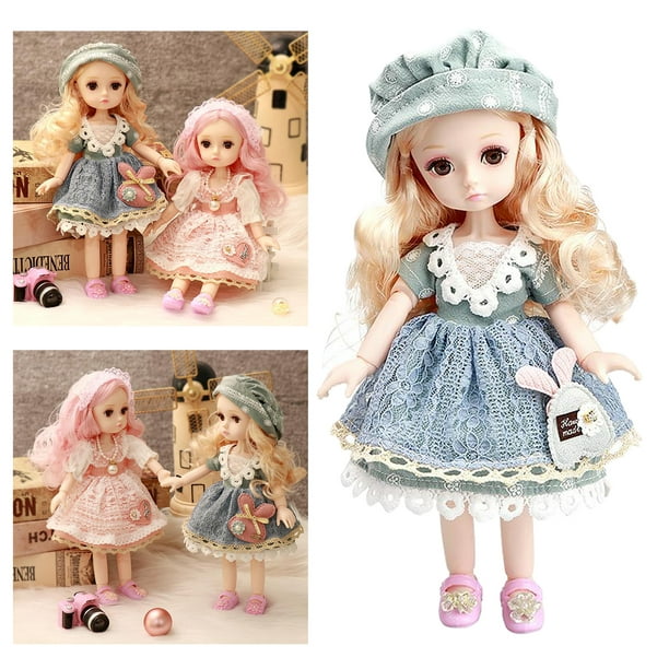 Muñeca 1/6 juguetes de bricolaje para Niñas Ropa zapatos vestido de muñeca  accesorios de moda juguetes para Azul de + Dorado Sunnimix Juguetes de  muñeca de niña