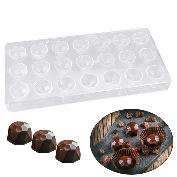 Molde de policarbonato de chocolate con forma de bala para bombones de  chocolate, 21 cavidades, 0.42 oz/pieza, molde de herramientas de pastelería