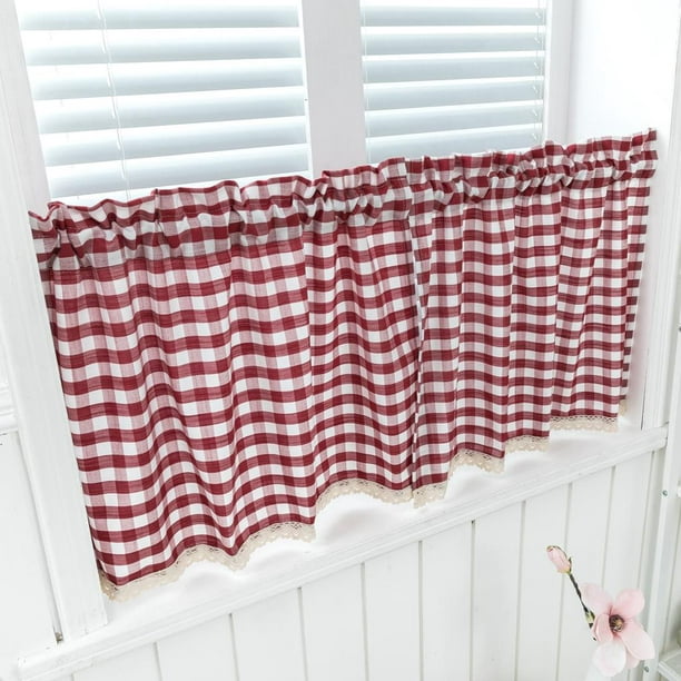Cortinas de media ventana para baño repelentes al agua cortinas cortas de  130x41cm 1 Panle Sunnimix Ventana de cortina semi transparente