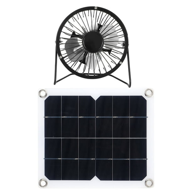 Kit de ventilador de panel solar, ventilador solar de 10 pulgadas y 100 W  con panel solar, ventilador de escape solar impermeable para pequeños