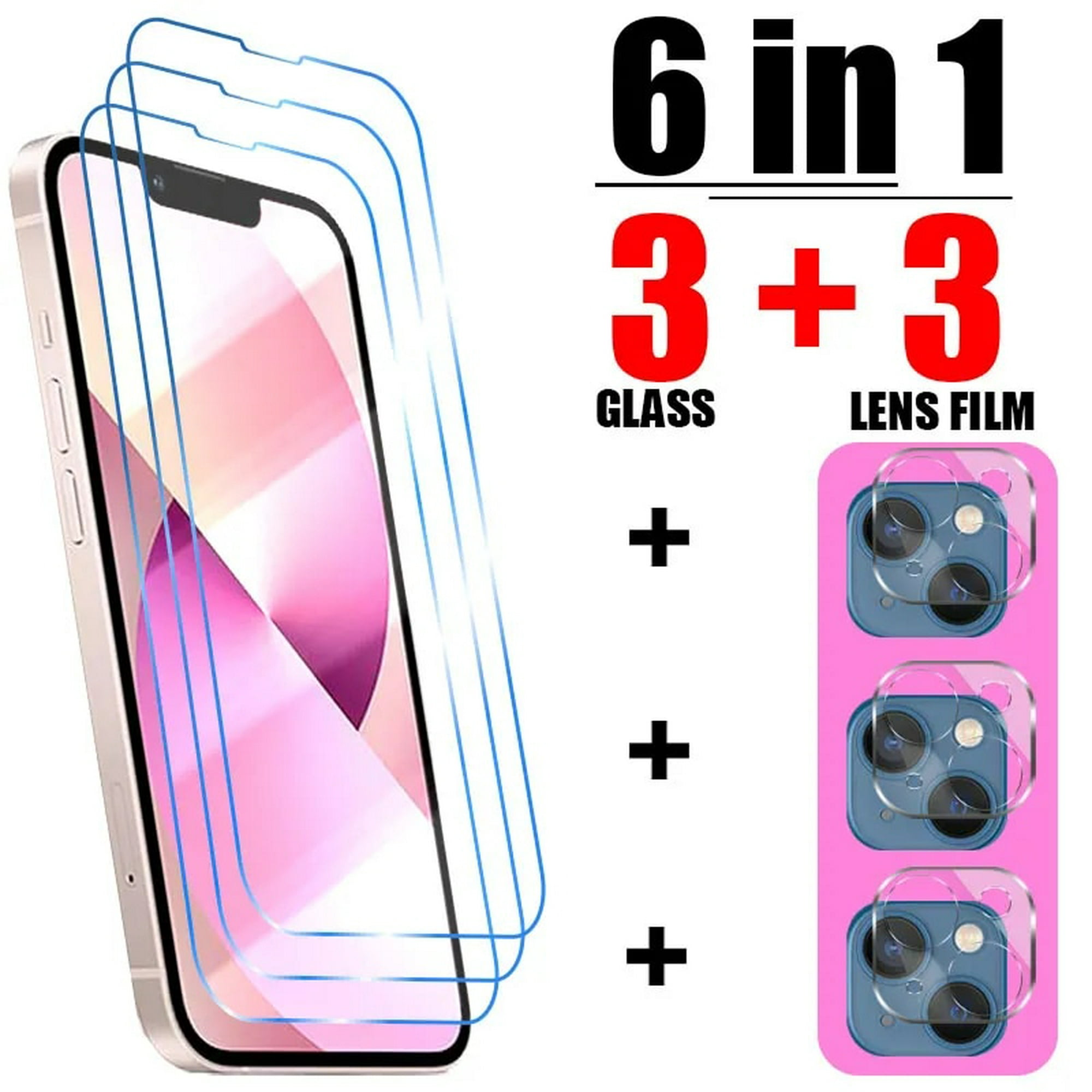 Comprar Película de vidrio templado frontal + trasera + lente cubierta  completa para iPhone 15 14 13 12 11 Pro Max X XS XR XS Max 8 7 Plus SE 2020  Mini protector de pantalla