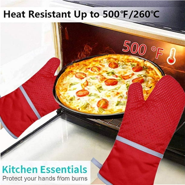  Guantes de cocina para niños, 2 unidades, guantes para horno de  microondas, guantes de cocina resistentes al calor, guantes de cocina  resistentes al calor para una parte trasera segura para cocinar 