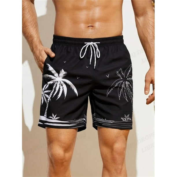 Pantalones cortos de natación para hombre, bañador de playa a rayas de  colores, traje de baño masculino, bañador deportivo Fivean unisex