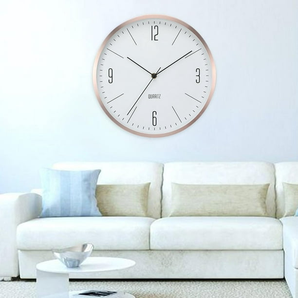 Relojes de pared grandes para decoración de sala de estar, reloj de pared  moderno dorado silencioso con pilas, sin tictac, para dormitorio, cocina