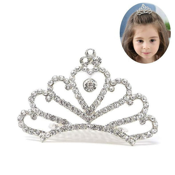 Peine de tiara princesa, peineta para el cabello con corona diamantes de imitación de para niñas, accesorios para el cabello (q) LingWen 9024715497796 | Walmart en línea