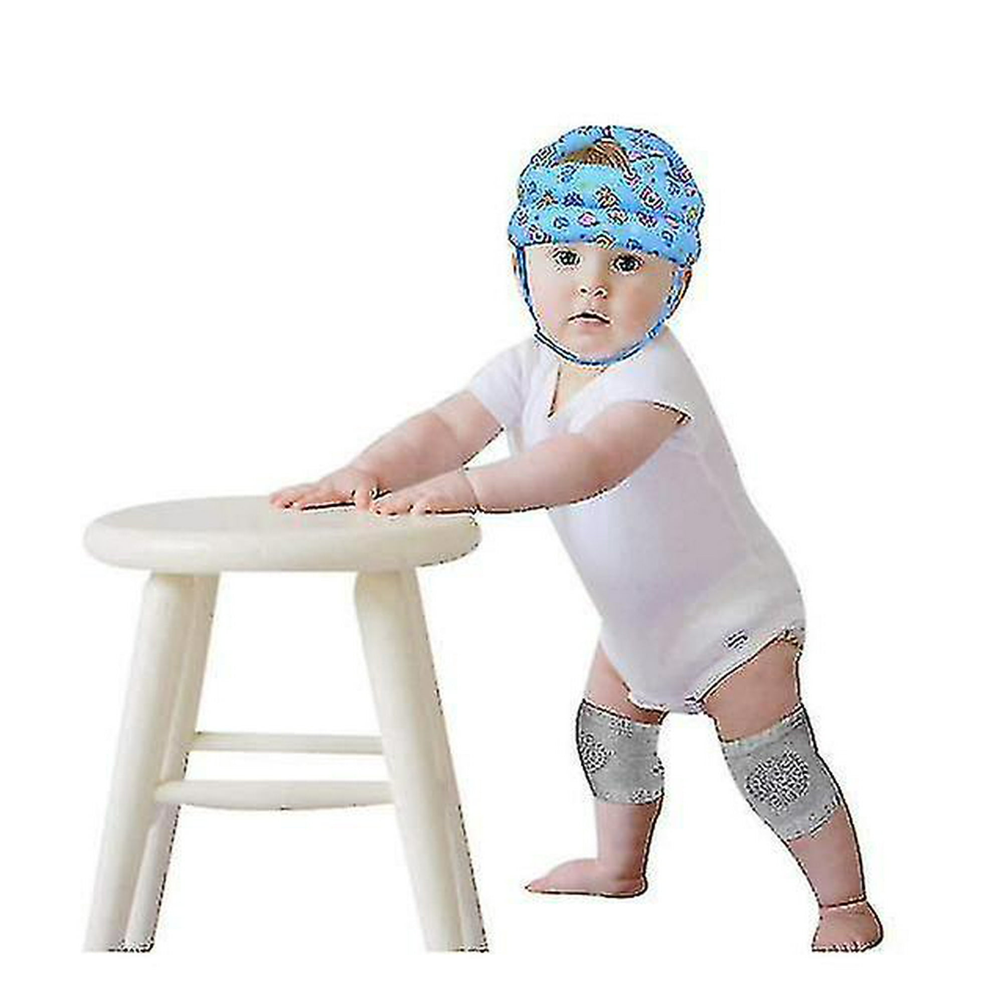  Casco de seguridad para bebés pequeños, protector de cabeza  ajustable, arnés para aprender a gatear, caminar, jugar tocados : Bebés