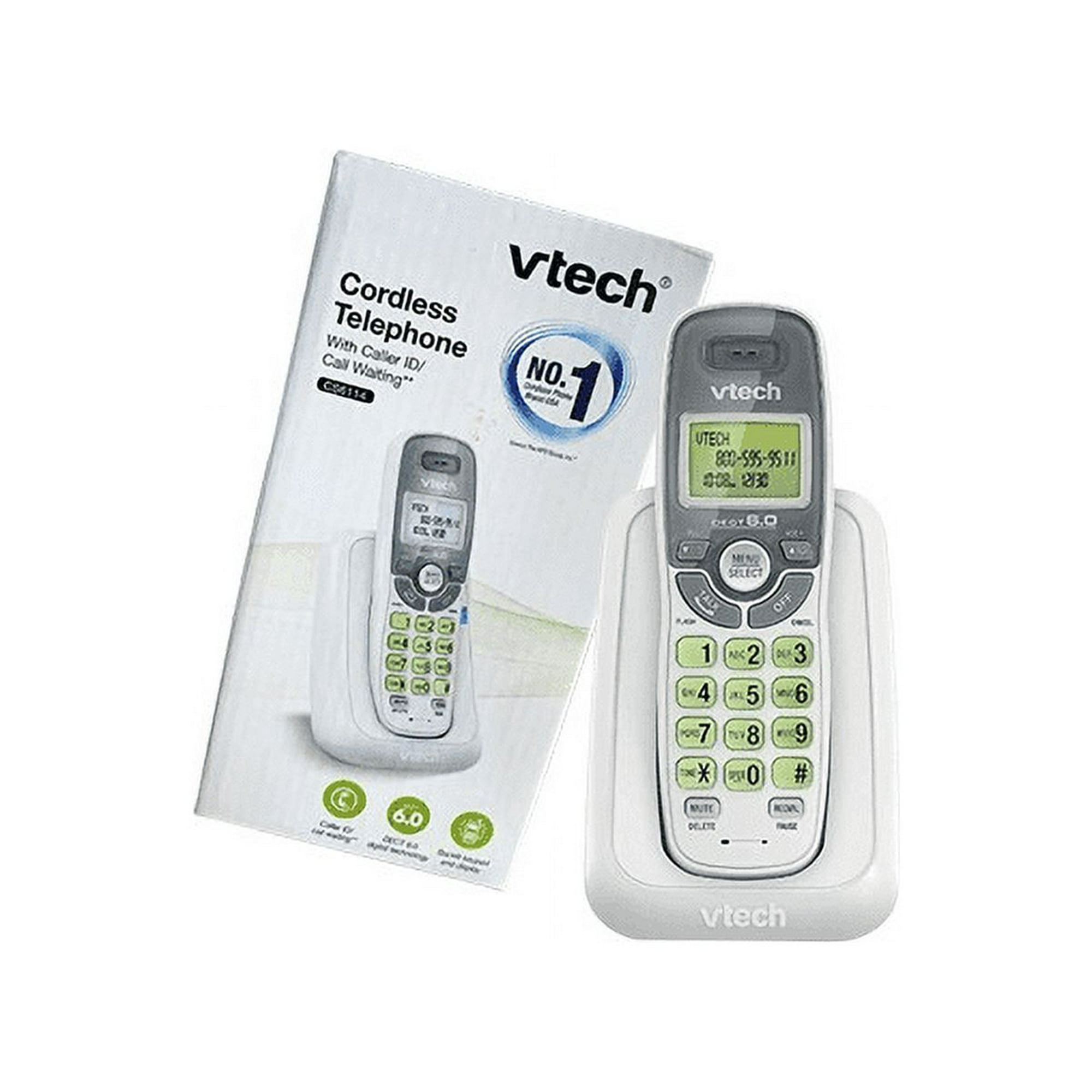  Teléfono inalámbrico VTech DECT 6.0, Rojo : Productos de Oficina
