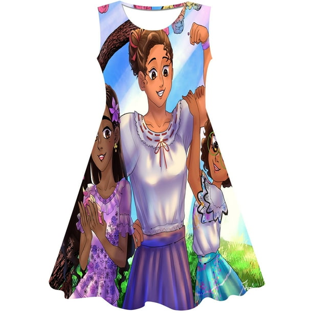 Disney Encanto Costume Princess Dress Suit Charm For Girls Cosplay