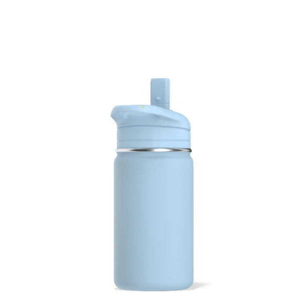 Hydrapeak Mini termo de agua para niños sin BPA con tapa de popote de 14  onzas, botella de agua de acero inoxidable aislada al vacío para niños y  niñas (azul marino) 