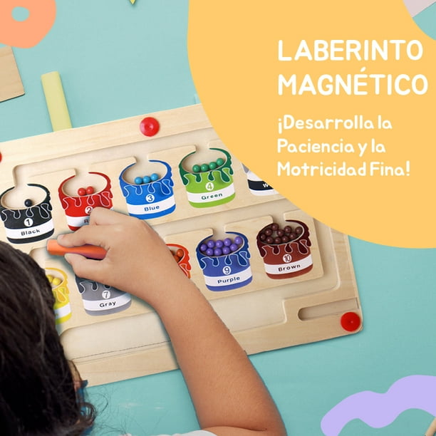 Laberinto Magnetico Montessori - Juguetes Sensoriales - Juguetes Montessori  de Madera Premium - Rompecabezas Niños - Juegos Didácticos Niños 3 Años -  Juguetes Didácticos +3 Años