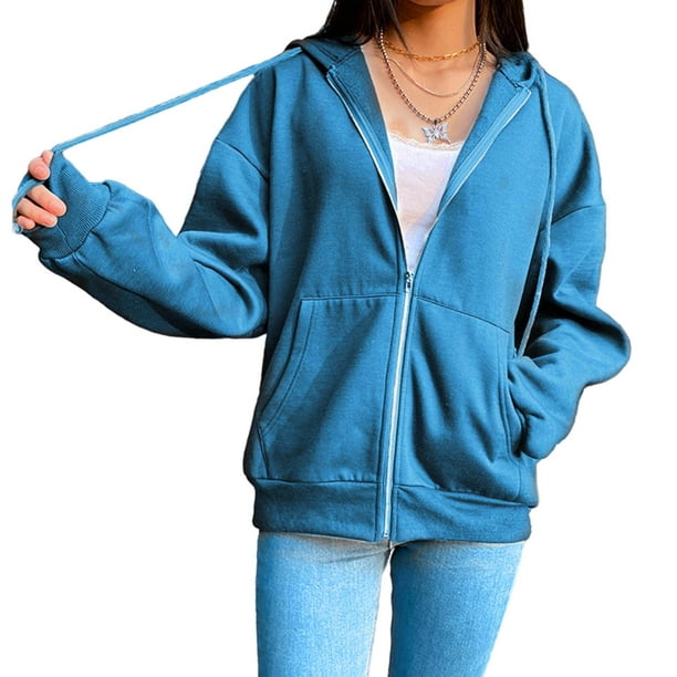  Sudadera con capucha para mujer, con cremallera, de gran  tamaño, con bolsillo, de manga larga, tallas S-3XL, Caqui : Deportes y  Actividades al Aire Libre