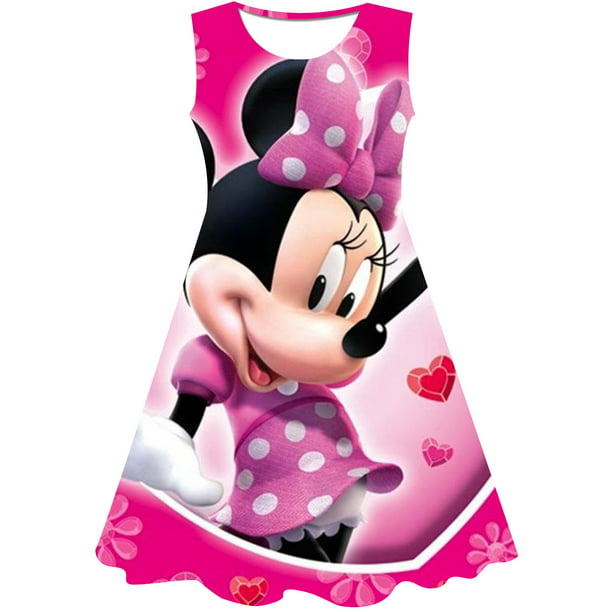 Vestido de Minnie Mouse para niñas de 1 a 10 años, disfraz de princesa  Cosplay para niñas, niños, cumpleaños, fiesta de Navidad, vestidos de  Disney, ropa 10T Gao Jinjia LED