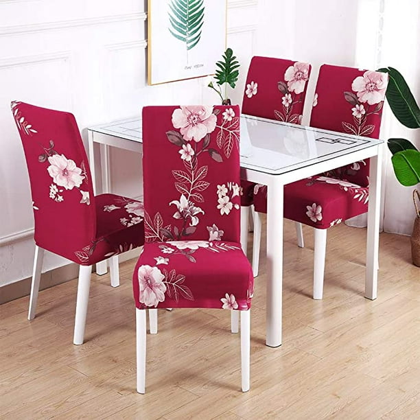  FZ FUTURE Fundas para sillas grandes para comedor, funda  elástica suave para sillas de comedor de tamaño grande, lavable, extraíble,  protector de sillas Parsons, sillas de comedor, respaldo alto, color rosa