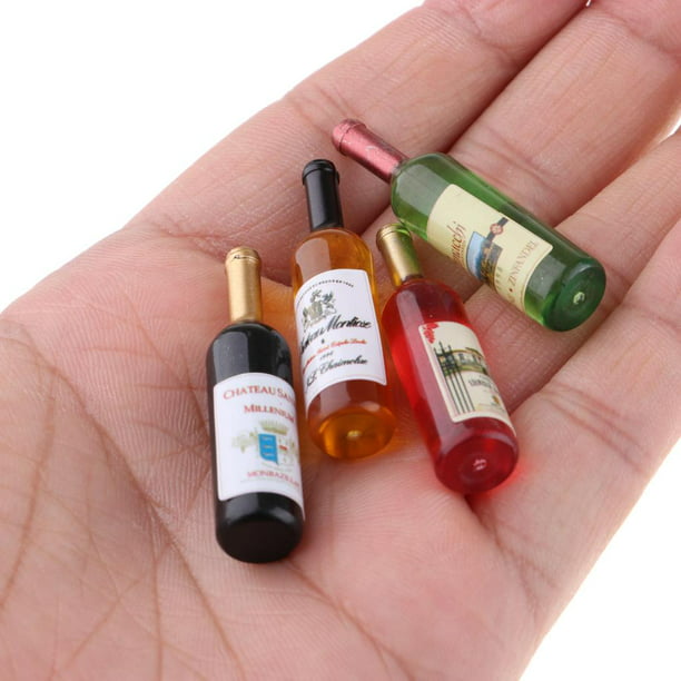 10pcs Mini Resina Botellas De Licor Decoraciones, Casa De Muñecas Mini  Botellas De Vino Juguetes, 9 Tipos De Mini Botellas Mixtas Para Escena De  Model