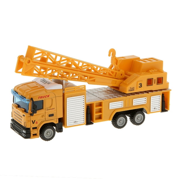 Camiones de juguete de construcción para niños, juego de vehículos de grúa,  carretilla elevadora, camión volquete con figuras de acción y accesorios