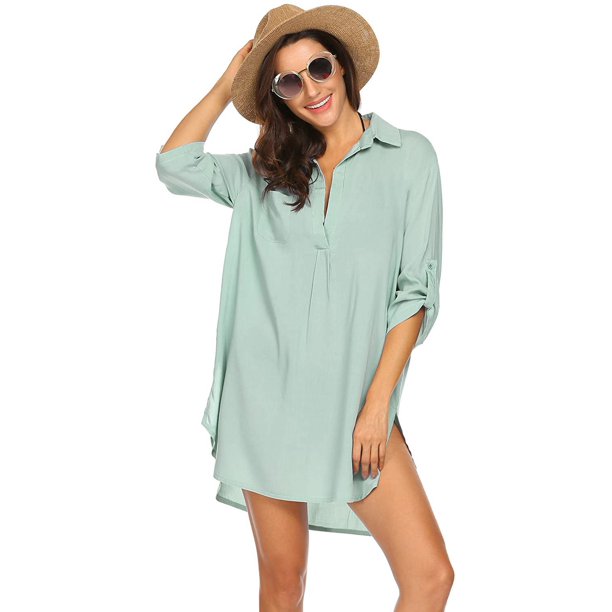 Traje de baño para mujer, playera para cubrir la playa, bikini, ropa de  playa, traje de baño, vestido de playa Adepaton WRMH-259-33