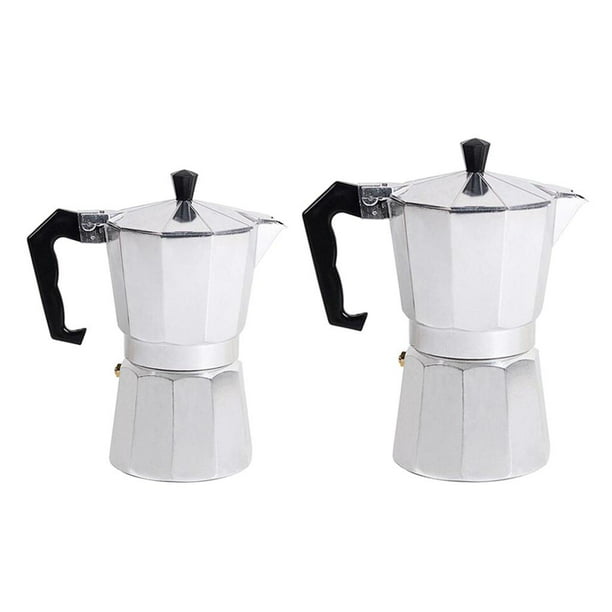 lo mismo agricultores Lograr 2 Pcs Cafetera Italiana,cafetera Espressos de Acero Inoxidable de  Resistente de Calor para Mayoría d Soledad Coffee Moka Pot Cup | Walmart en  línea