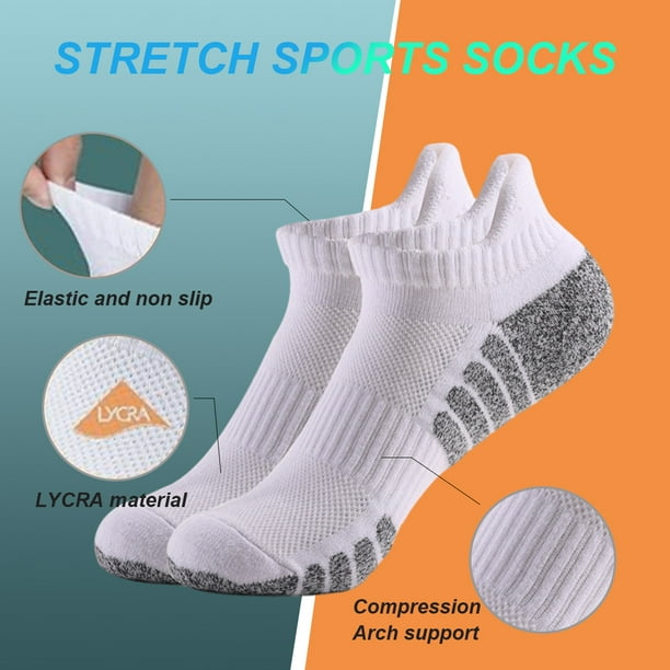 pares de calcetines para hombre, calcetines de algodón transpirables  acolchados antiampollas para co Adepaton