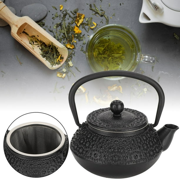  Tetera japonesa de hierro fundido de 1 litro, tetera japonesa  con grulla de pino, kung fu, tetera pintada a mano para té familiar de  tarde : Hogar y Cocina