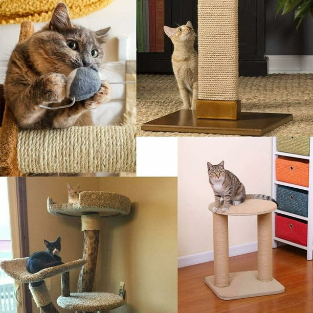 Escalera de cartón con 6 escalones para gatos rascador casa para