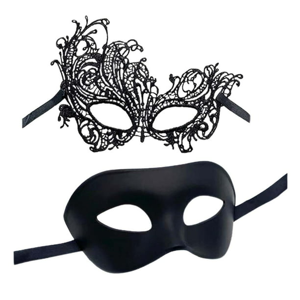 Lurrose 2 máscaras de carnaval de Constelación para mascarada, de encaje,  mariposa, Mardi Gras, fiesta, noche, baile de graduación para hombres y