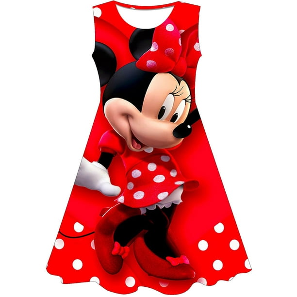 Navidad niñas Mickey Minnie Mouse princesa vestido niños disfraz 3D Mickey  Fancy 2-10 años cumpleaño Gao Jinjia LED