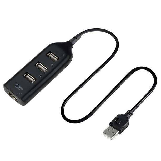 HUB USB 2,0 de alta velocidad, 4 puertos