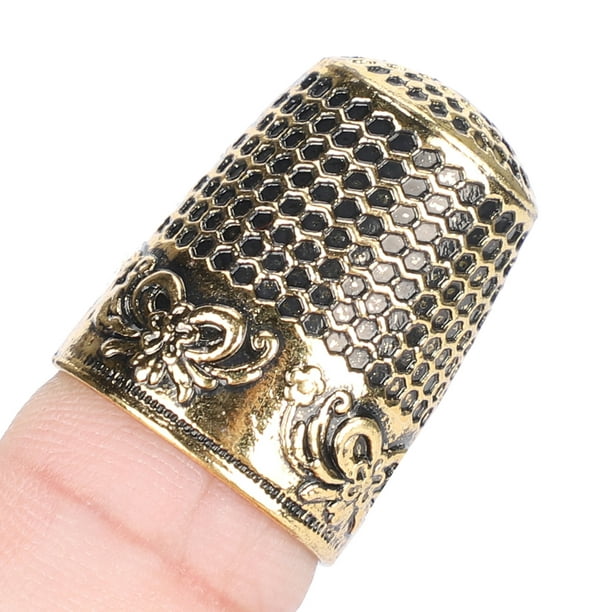 HEEPDD 14 dedales de costura, anillo de protección de dedo ajustable de  cobre, protector de dedo para coser a mano