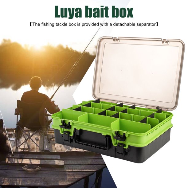 Kit de caja de aparejos de pesca, caja de accesorios de pesca portátil de 4  capas, almacenamiento de aparejos de pesca para agua dulce y agua salada