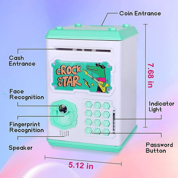 Hucha electrónica para niños, caja de seguridad para monedas digitales,  ahorro de efectivo, máquina de cajero automático, regalo de Navidad -  AliExpress