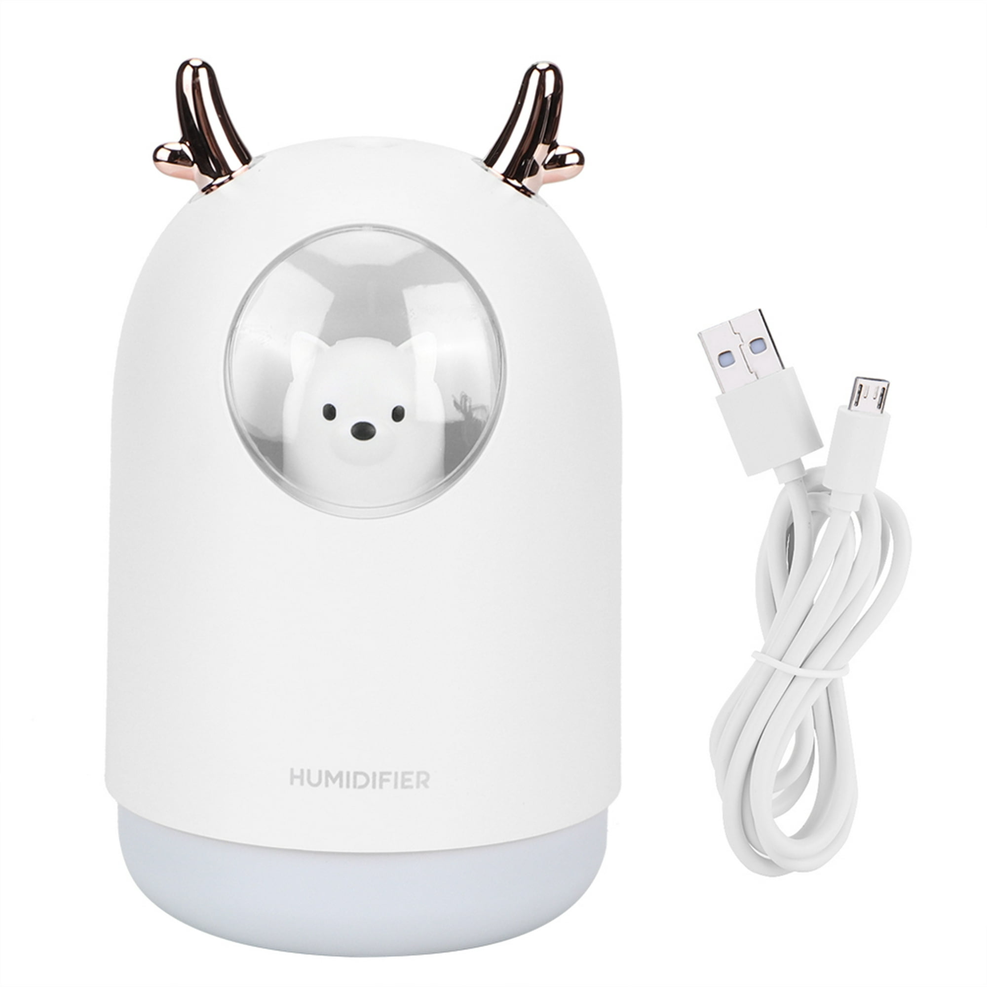 Humidificador USB, luz de gradiente de carga conveniente seguro  de usar USB Mini humidificador de vaso para el hogar (blanco) : Hogar y  Cocina