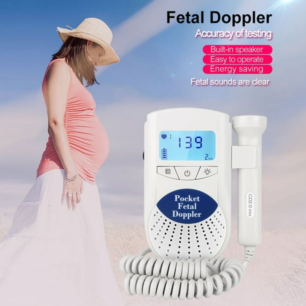 Doppler fetal de bolsillo para el hogar Detector de latidos del corazón del bebé  Doppler Fetal