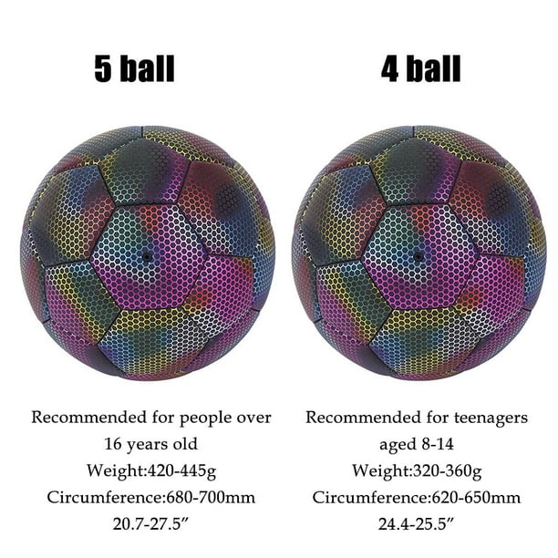 Benkeer Balones de fútbol que brillan en la oscuridad, tamaño  4, tamaño 5, regalos de fútbol para niños, jóvenes y adultos, pelotas de  fútbol tradicionales : Deportes y Actividades al Aire Libre
