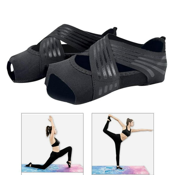 Zapatos Yoga Mujer,Calcetines de yoga antideslizantes para  mujeres,calcetines de yoga pilates Calcetines de con puños antideslizantes  Zapatos de entrenamiento de baile con dedos para ball(M（37 38）) :  : Ropa, Zapatos y Accesorios